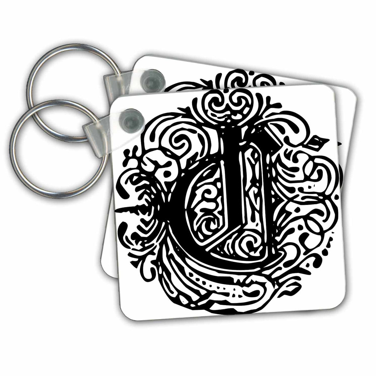 Key Chain - Fancy Letter C Monograms
