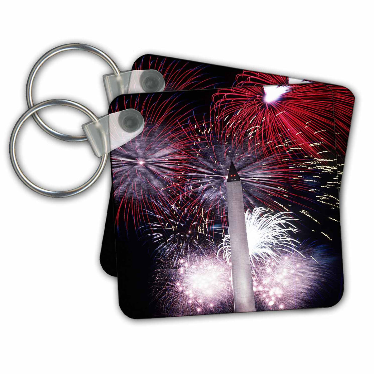 Key Chain - Washington Monument Fireworks Patriotic
