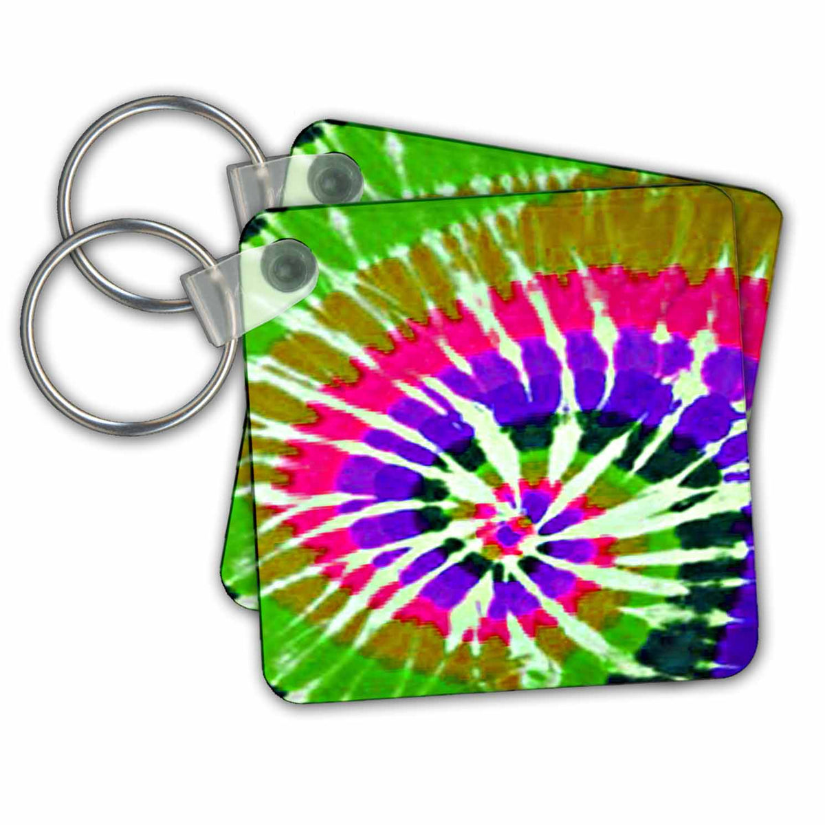 Key Chain - Tie Dye Art 4 Color Designs