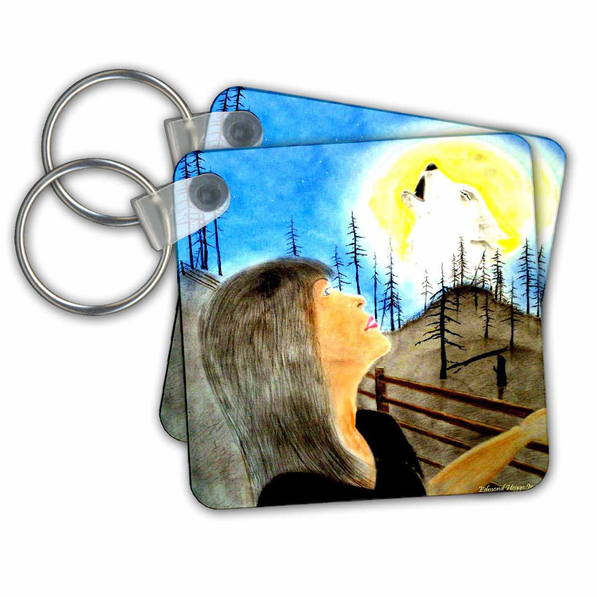 3dRose Key Chains Wolf Dreamer (kc-14410-1)