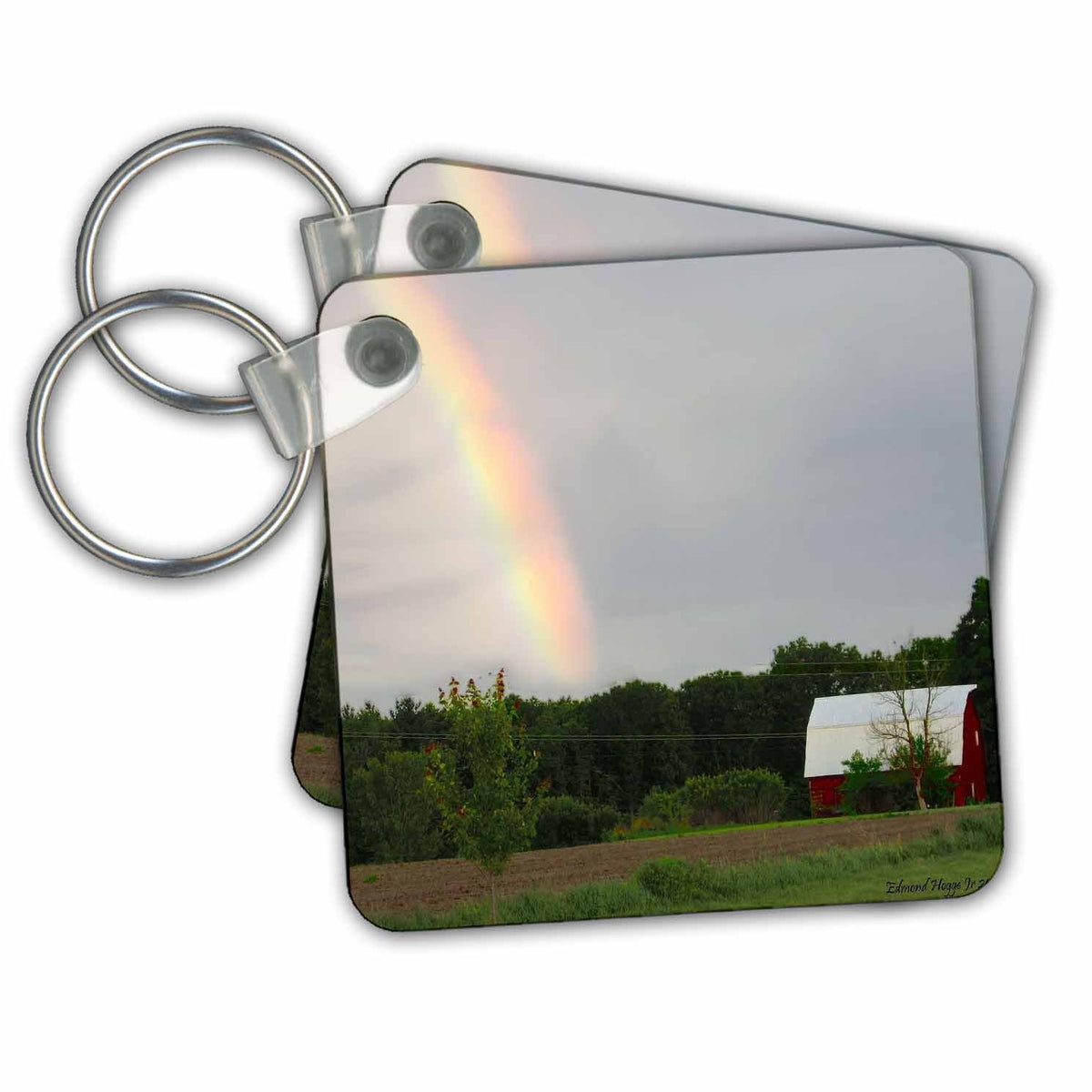 3dRose Key Chains Old Country Rainbow (kc-14414-1)