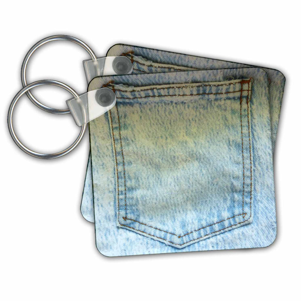 3dRose Key Chains Lt. Blue Jeans (kc-14524-1)