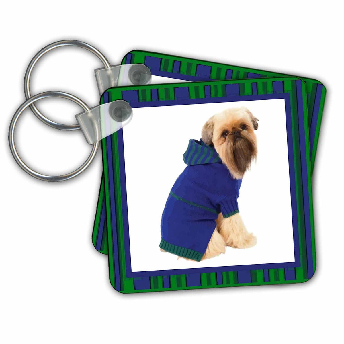 3dRose Key Chains Doggie in Hoodie (kc-14850-1)