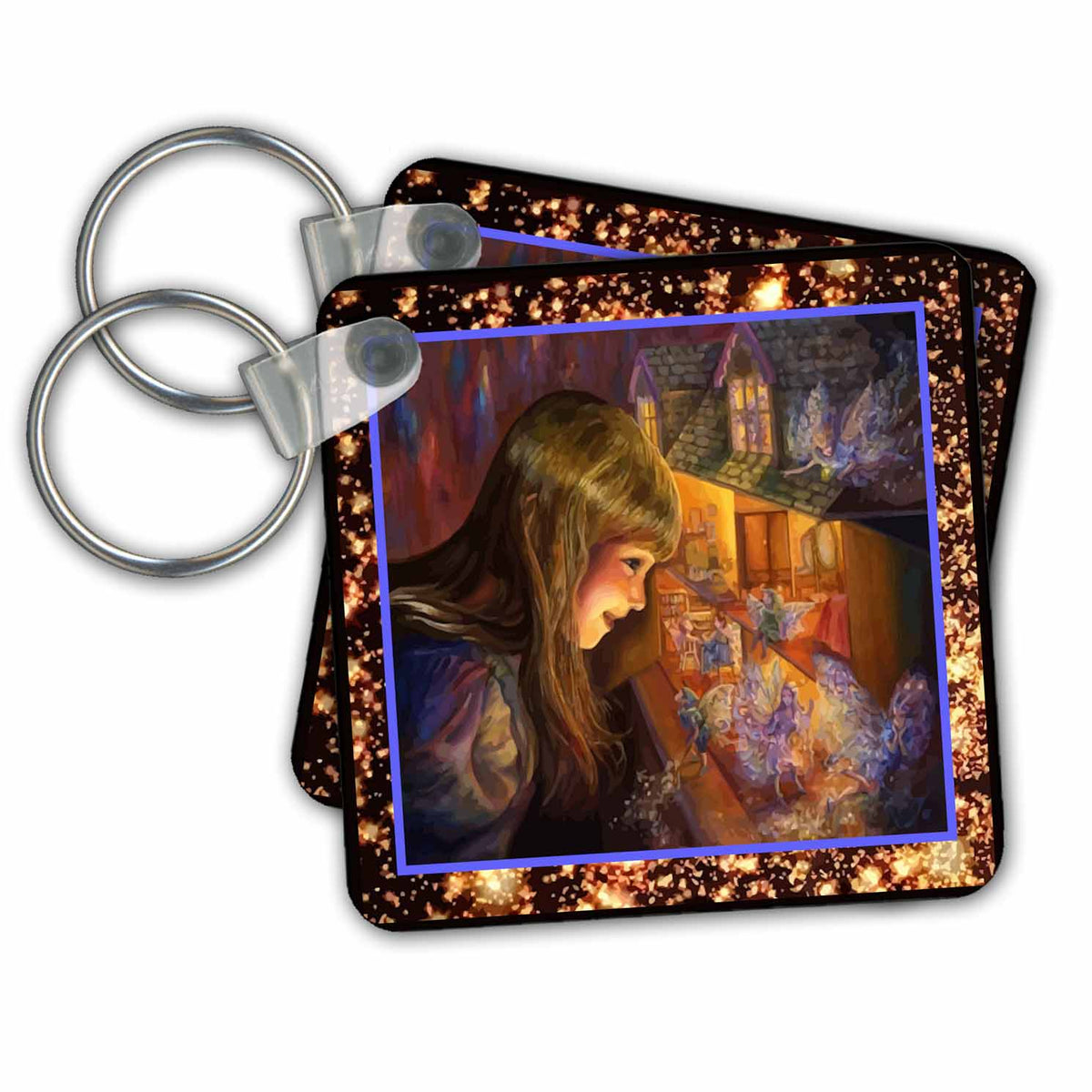 3dRose Key Chains Dollhouse Fairies (kc-14851-1)