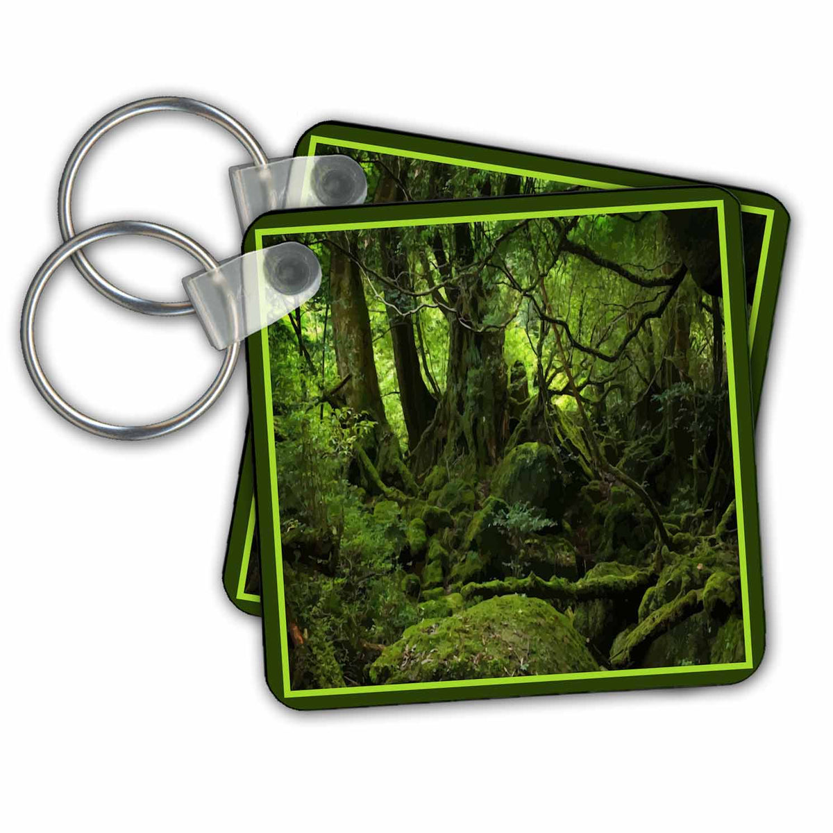 3dRose Key Chains Green Forest (kc-14876-1)