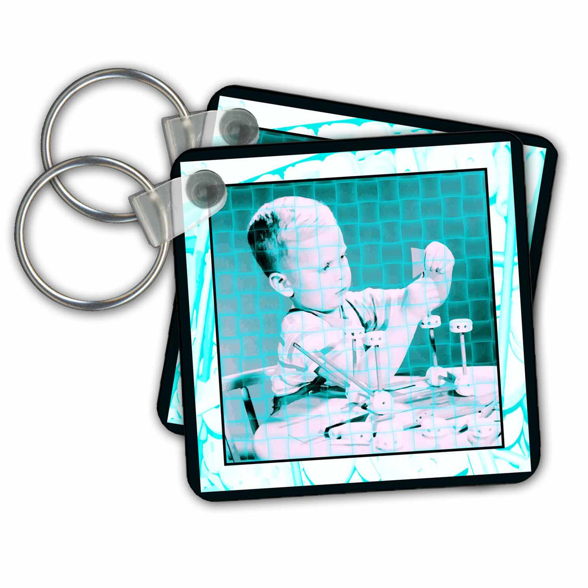 3dRose Key Chains Tinker Toy Play (kc-14957-1)