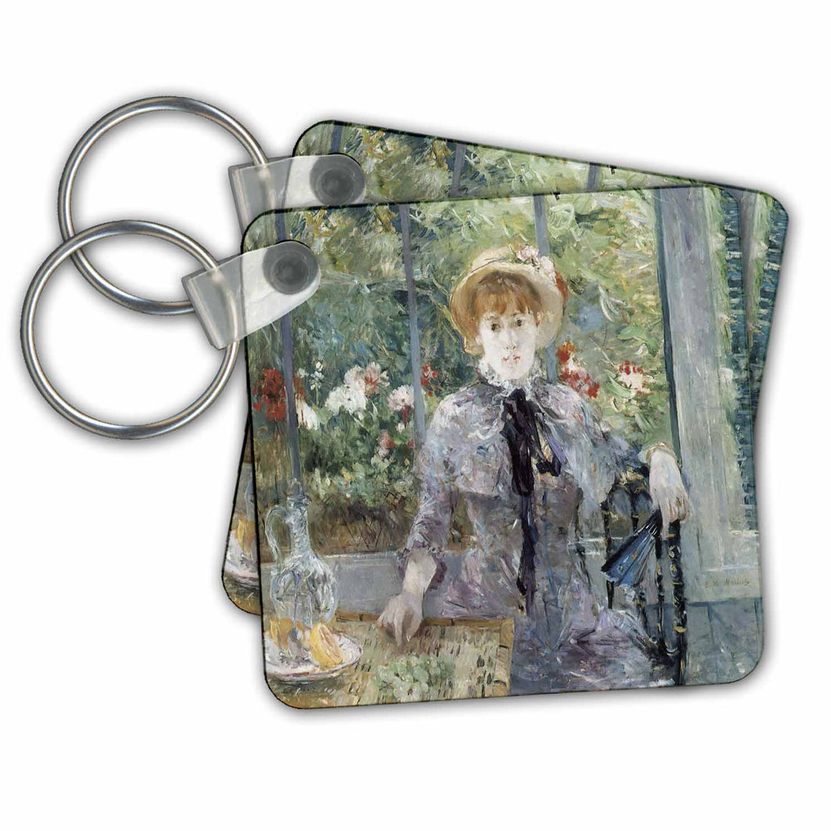 3dRose Key Chains Apres le dejeuner by Berthe Morisot, 1881 (kc-149713-1)