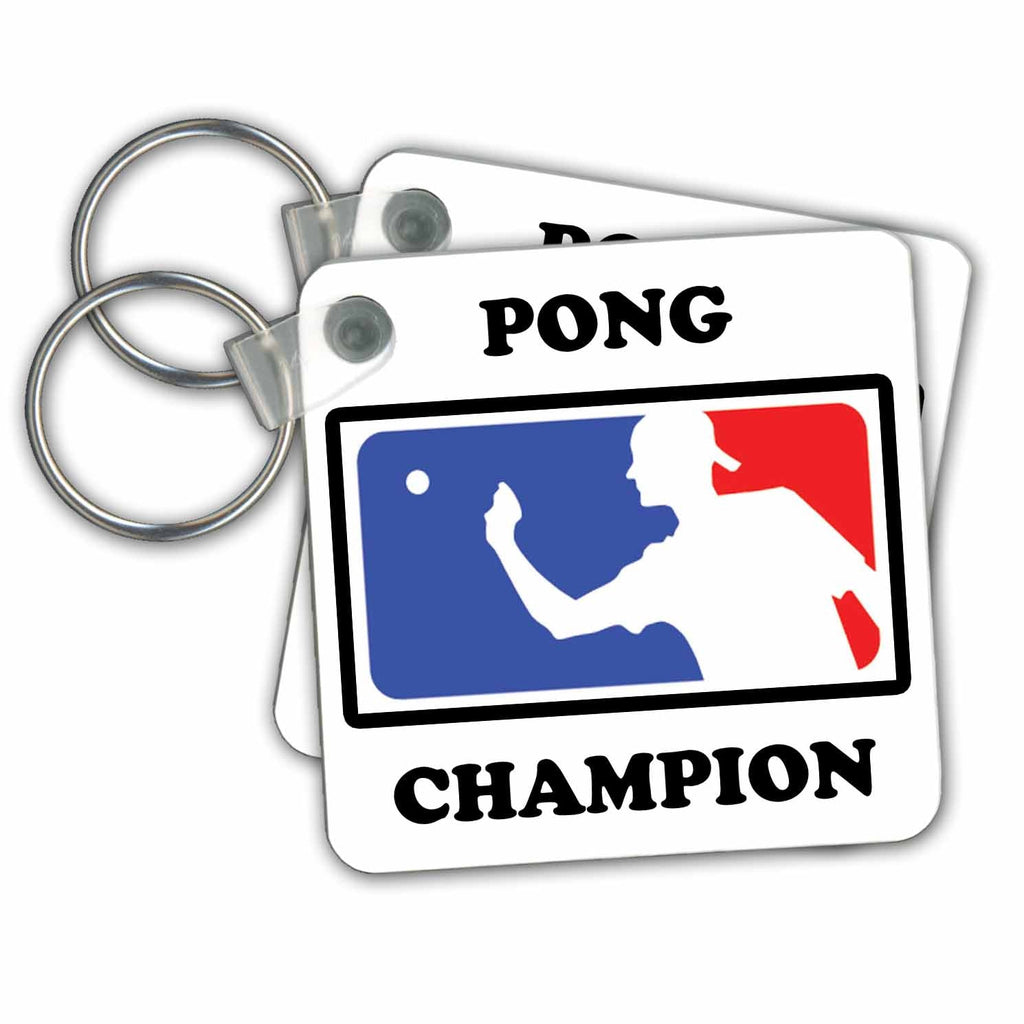 3dRose Key Chains Pong Champion (kc-149825-1)