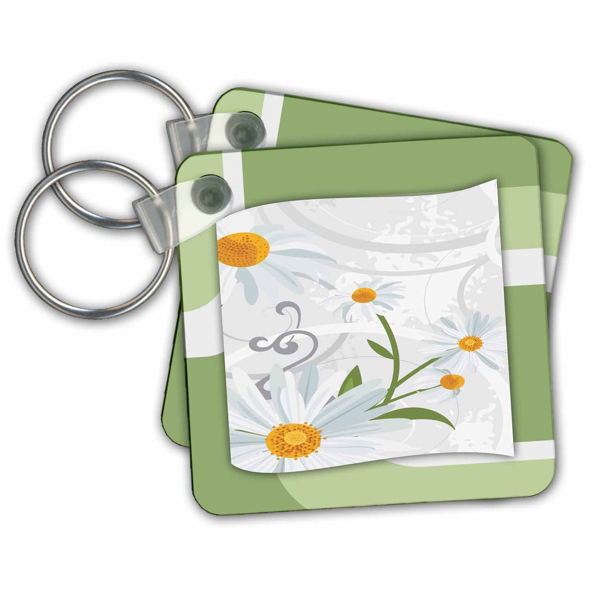 Key Chain - Daisy Decoration Designs Flower Themes