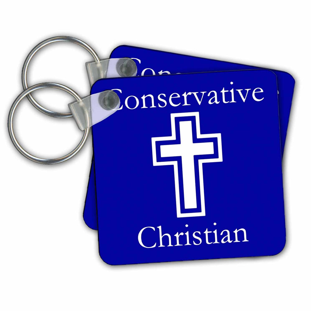 3dRose Key Chains Conservative Christian Blue (kc-150118-1)