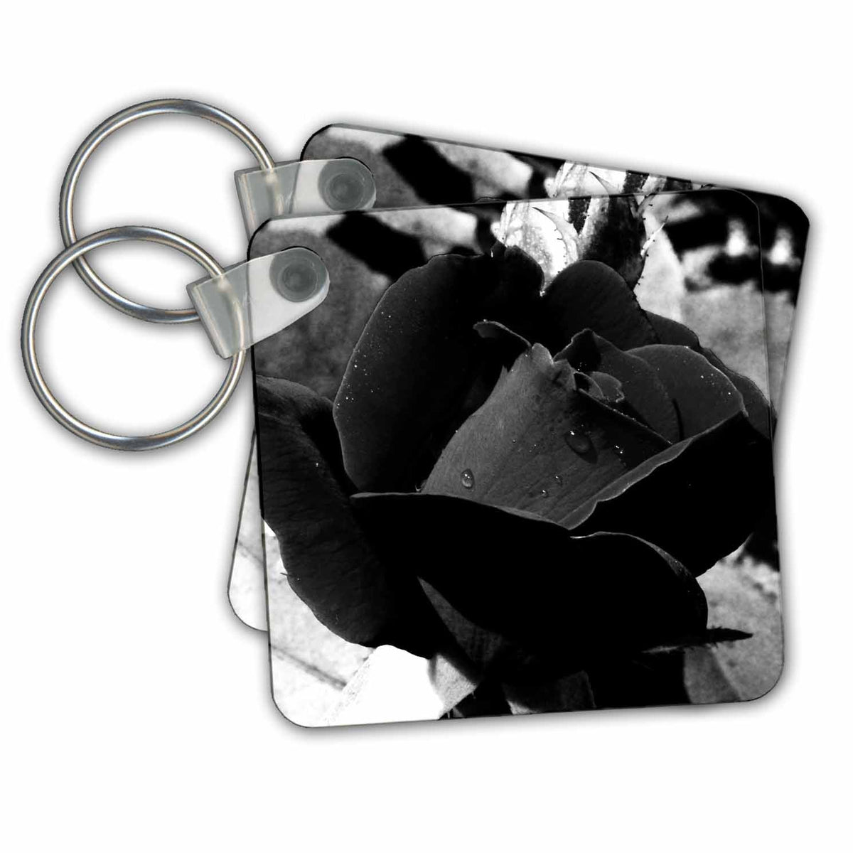 3dRose Key Chains A computer enhanced black rose (kc-150213-1)