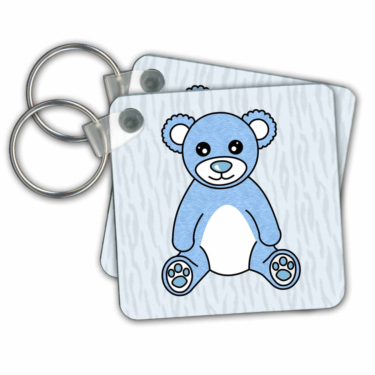 3dRose Key Chains Cute Blue Teddy Bear (kc-15373-1)
