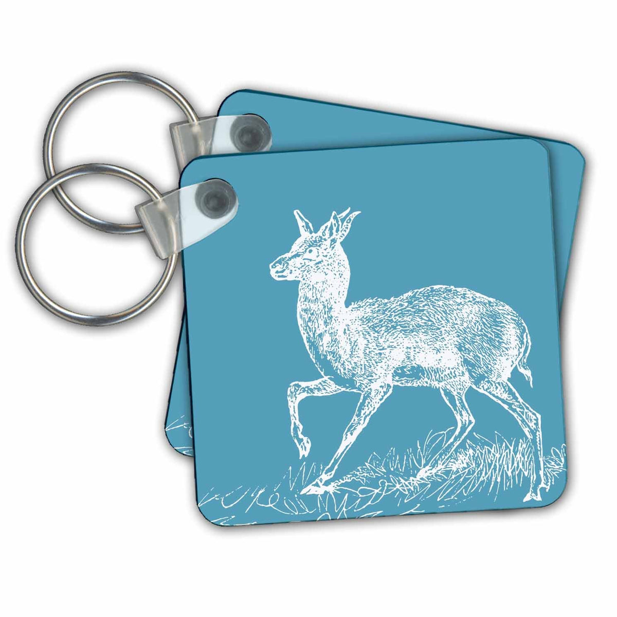 3dRose Key Chains White Deer (kc-186773-1)