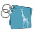 3dRose Key Chains Tall White Giraffe (kc-186786-1)