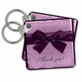 3dRose Key Chains Thank you Plum Purple Bow (kc-18752-1)