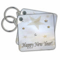 3dRose Key Chains Gold and Silver Happy New Years (kc-18756-1)