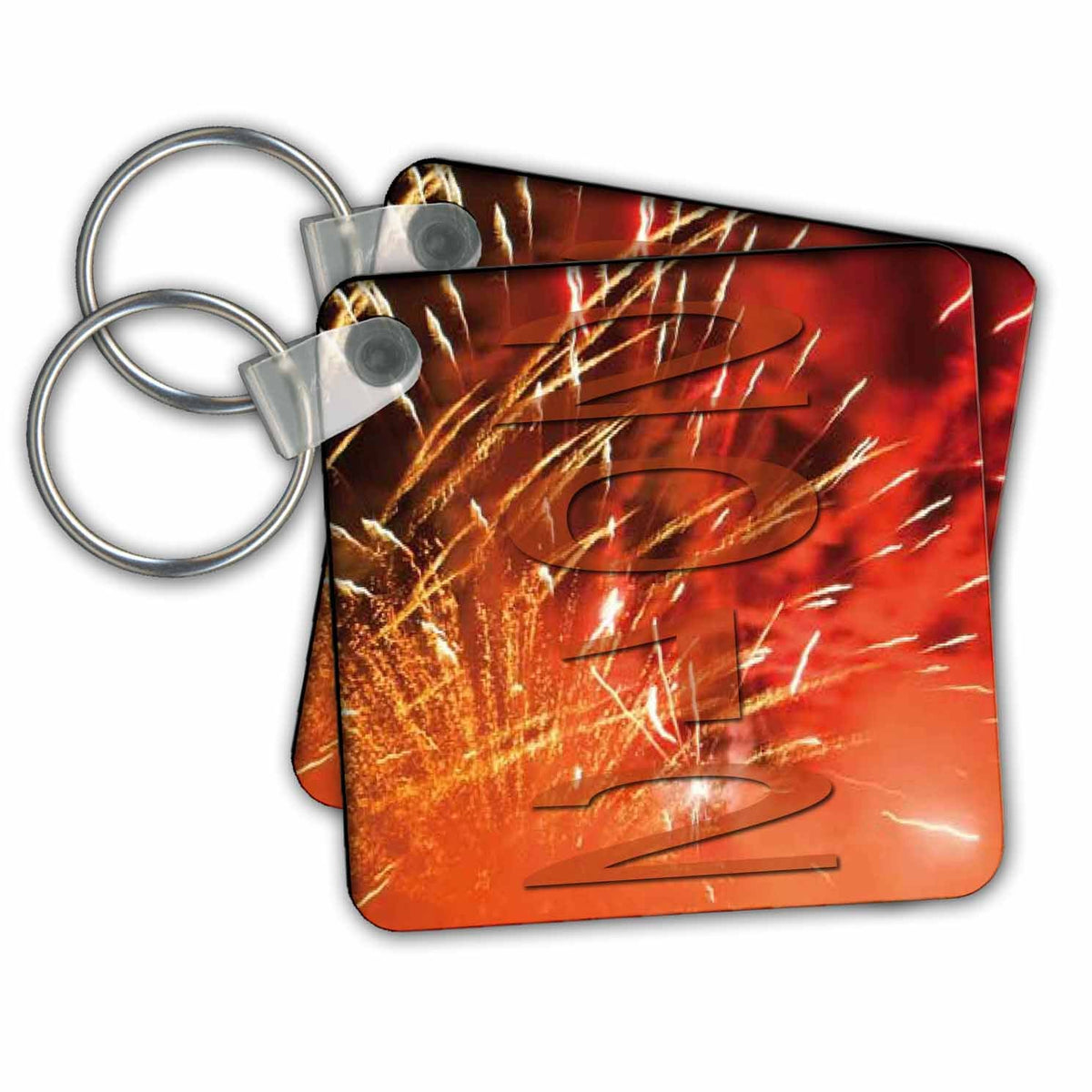 3dRose Key Chains Fireworks 2012 (kc-18760-1)