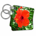 Key Chain - Really Red Hibiscus Flower