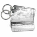 Key Chain - Beach Clouds Black n White