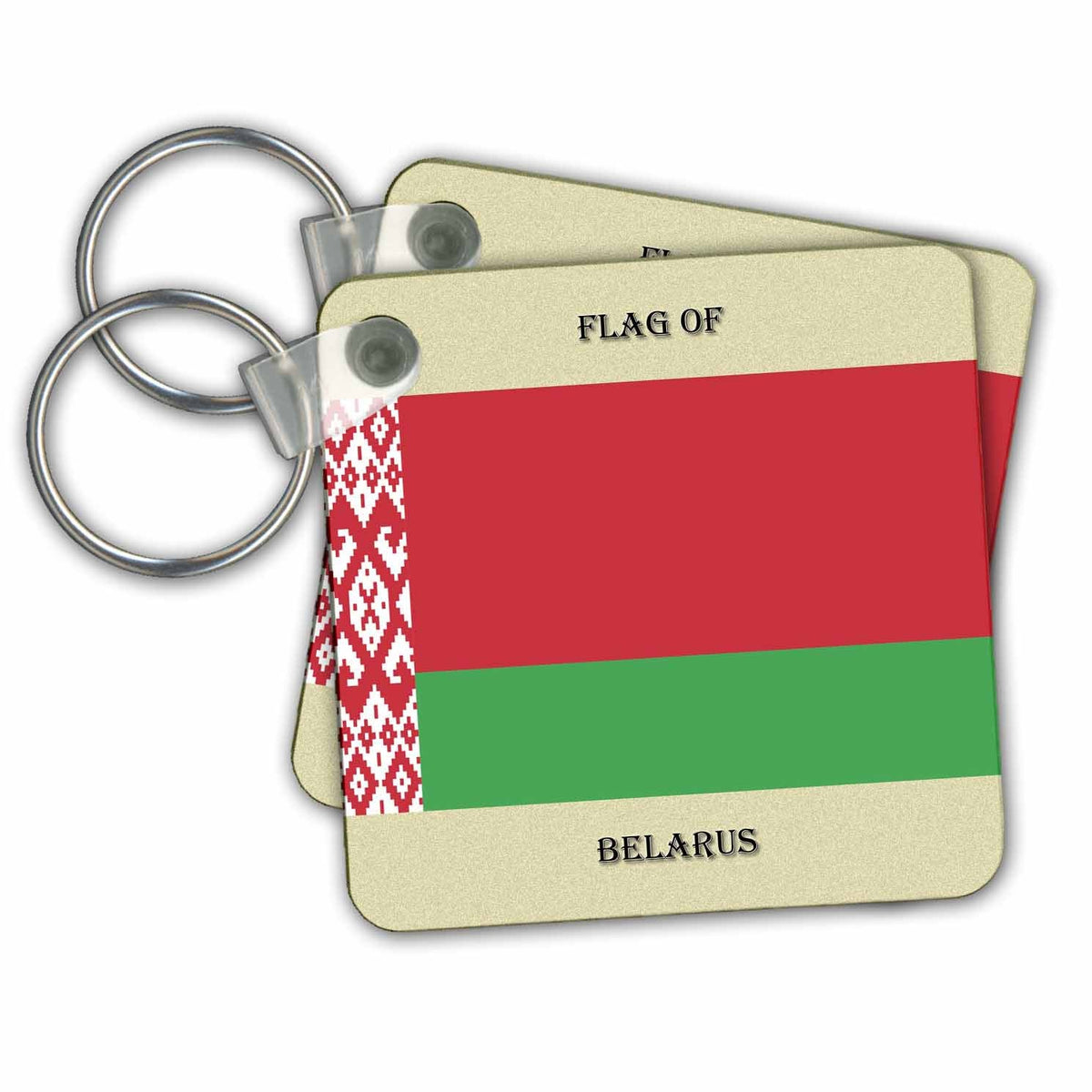 3dRose Key Chains Flag of Belarus (kc-210394-1)