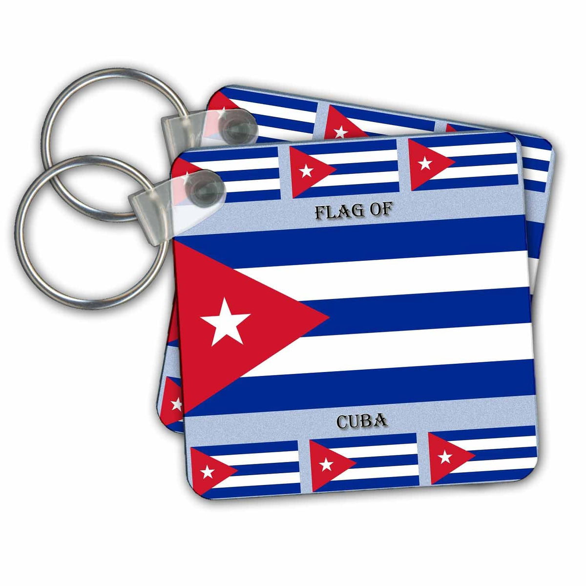 3dRose Key Chains Flag of Cuba (kc-210411-1)