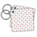Key Chain - Red and Blue Sailboats and Telescopes Pattern Patterns