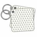 Key Chain - Rows of Gray Eiffel Towers Pattern Patterns
