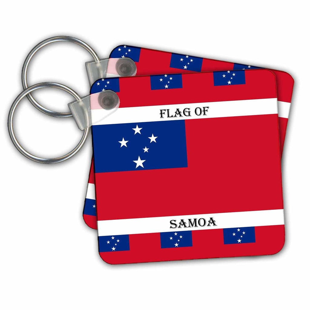 3dRose Key Chains Flag of Samoa (kc-211361-1)
