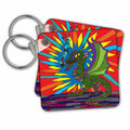Key Chain - TWO LEGGED DRAGON DYLAN SEIBOLD-LINE ART