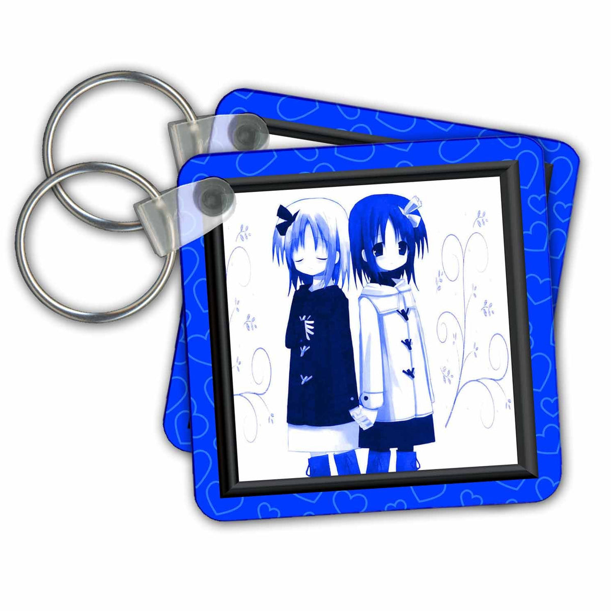 3dRose Key Chains Anime Twins (kc-21235-1)