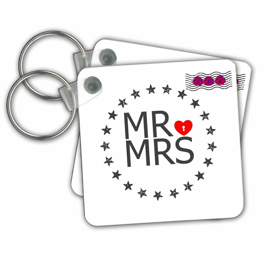 3dRose Key Chains Engagement Announcements (kc-212699-1)