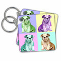 3dRose Key Chains Bulldog, pop art (kc-212712-1)