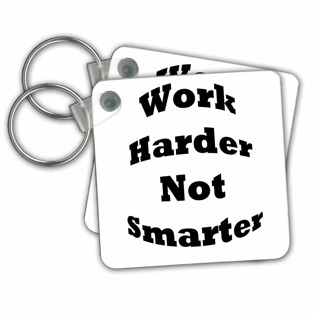 3dRose Key Chains Work Harder Not Smarter (kc-213014-1)