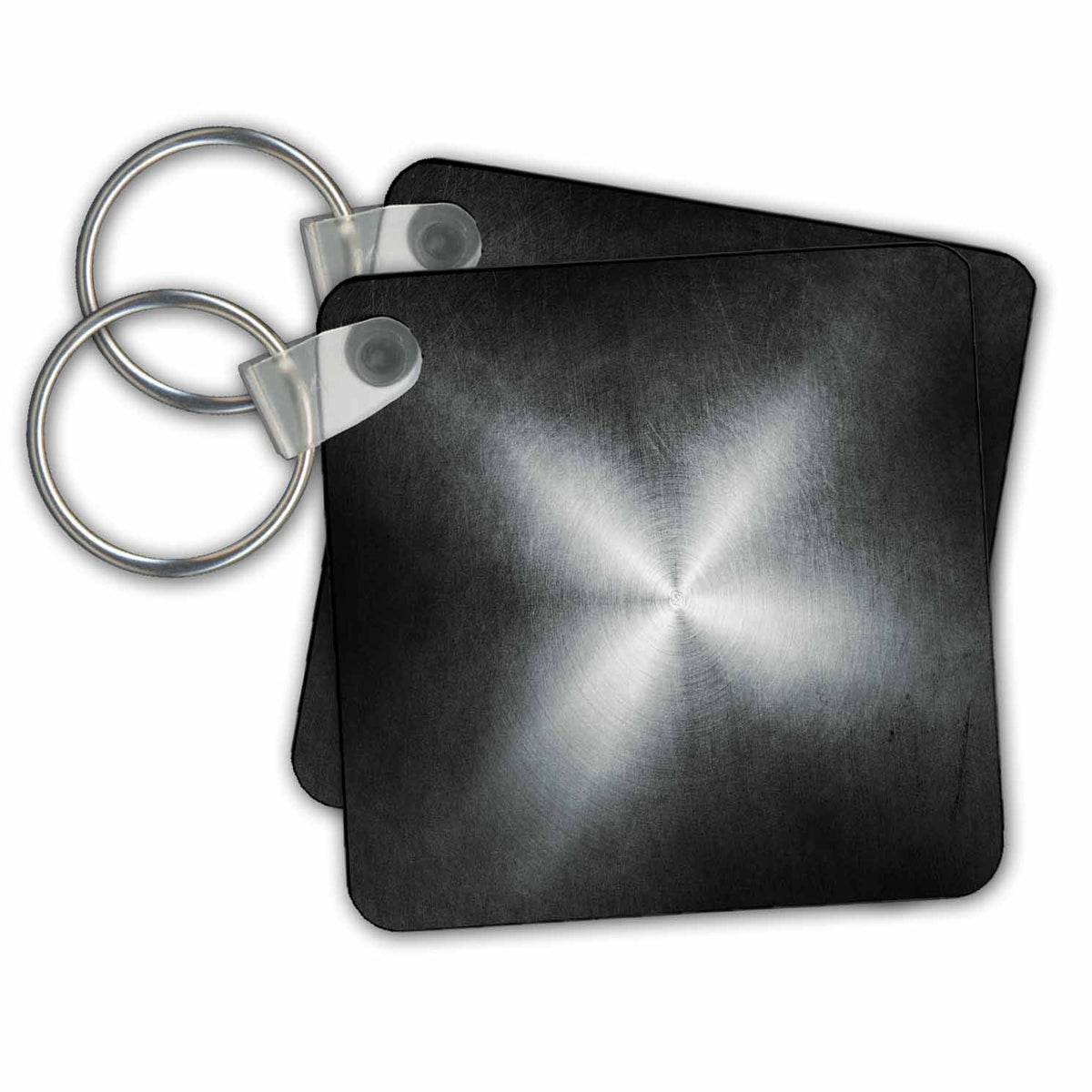 Key Chain - Charcoal Gray Brushed Steel Effect With A Glow Textures