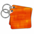 Key Chain - Bright Orange On Orange Rounded Rectangles Abstract Abstract Art