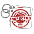 Key Chain - Official Candy Inspector In Red Gel Effect Phrases
