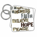 Key Chain - Kindness Faith Believe Hope Peace Phrases