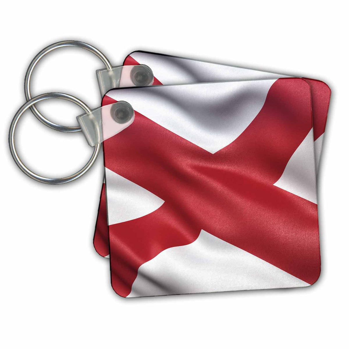 Key Chain - Alabama state flag waving in the wind Illustrations