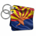 Key Chain - Arizona state flag waving in the wind Illustrations