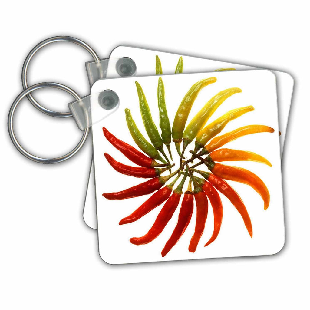 3dRose Key Chains Food Vegetables Chilli Peppers (kc-21401-1)