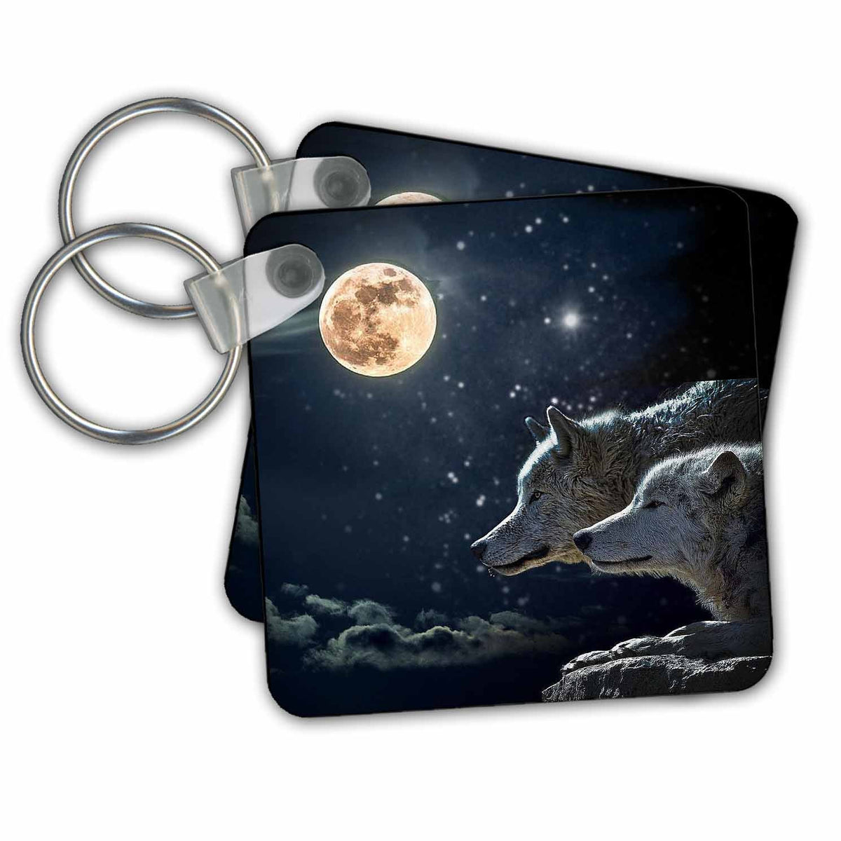 Key Chain - Wolves in Full Moon Jr – Wolves