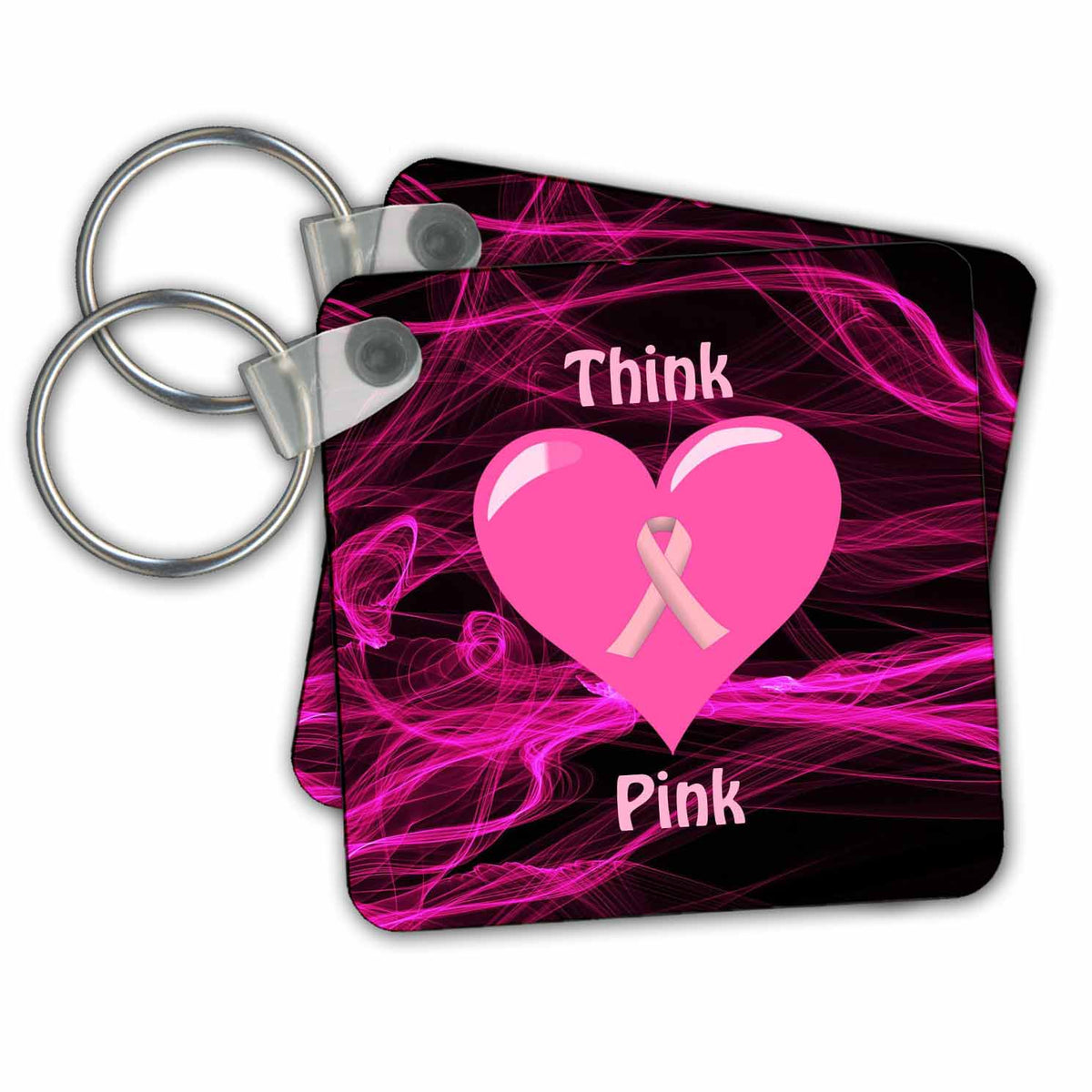 3dRose Key Chains Think Pink (kc-214685-1)