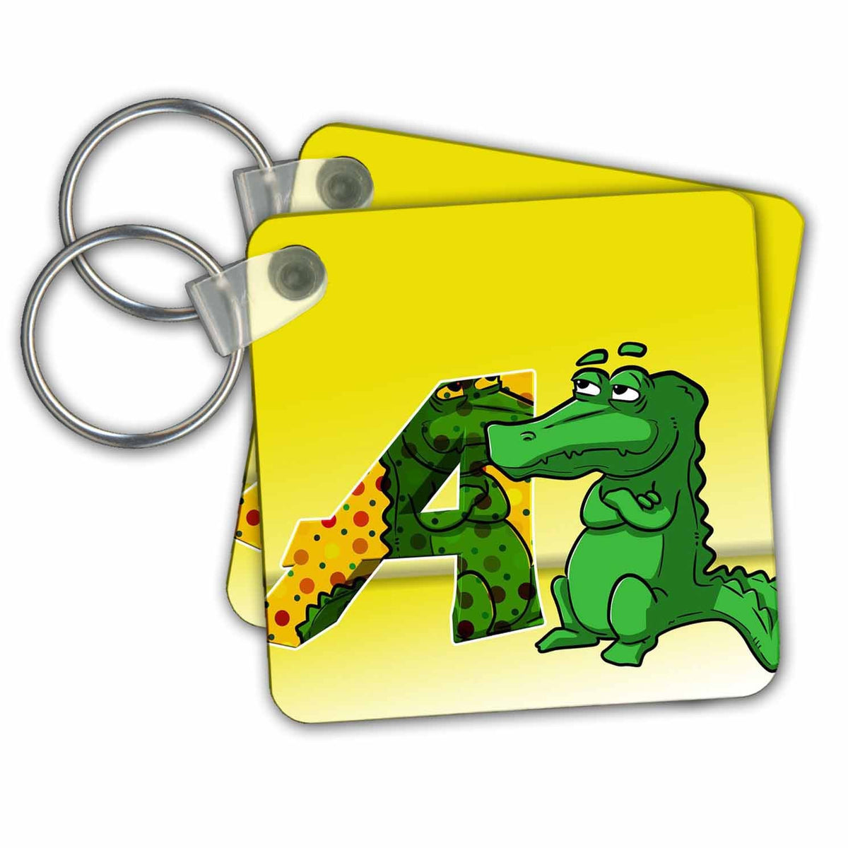 3dRose Key Chains A for Alligator Alphabet (kc-214692-1)