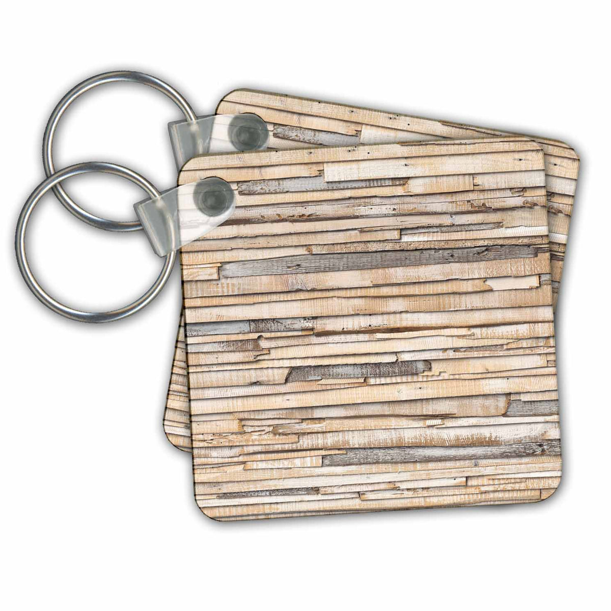 3dRose Key Chains Rustic Layered Wood Effect (kc-215435-1)