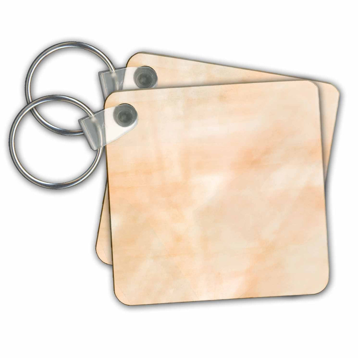 Key Chain - Peach and White Watercolor Effect Watercolor
