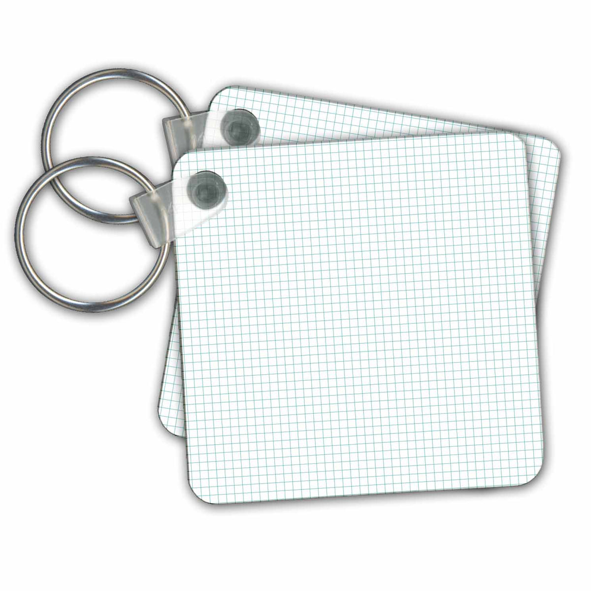 Key Chain - Blue and White Graph Paper Effect Paper Effects