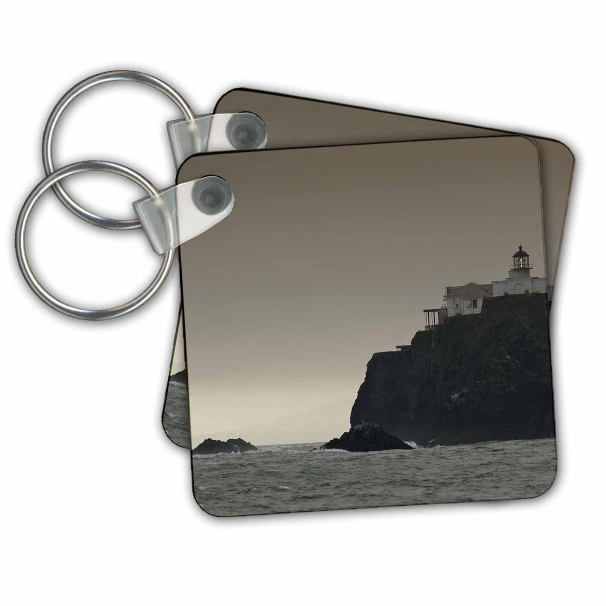3dRose Key Chains Bonita Lighthouse at sunrise (kc-216072-1)