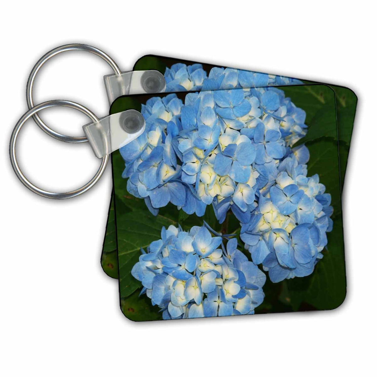 3dRose Key Chains Blue And Yellow Hydrangea Clusters (kc-21629-1)
