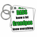 Key Chain - Dads Know A Lot Grandpas Know Everything Green Quotes