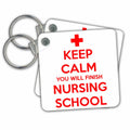 Key Chain - Keep Calm You Will Finish Nursing School Quotes